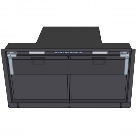 AIRFORCE F300 BL/A/60 60cm Μαύρο Απορροφητήρας Εντοιχιζόμενος Τζάκι